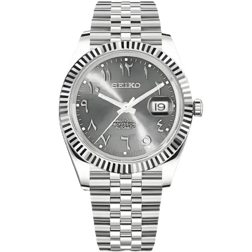 DATEJUST SEIKO MOD (GREY ARABIC DIAL)