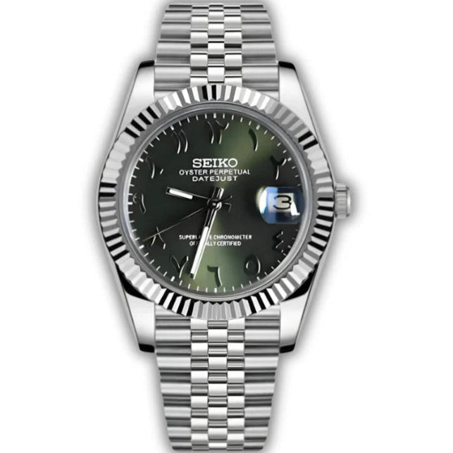 DATEJUST SEIKO MOD (ARABIC OLIVE DIAL)