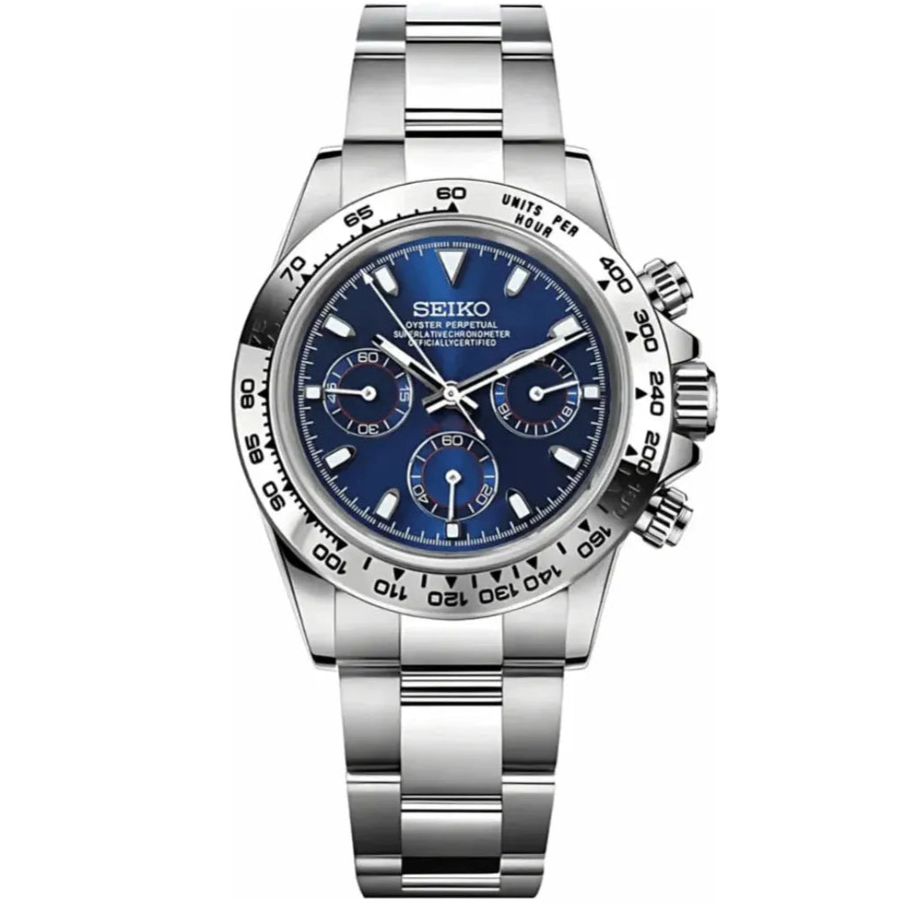 DAYTONA SEIKO MOD (SILVER BLUE)