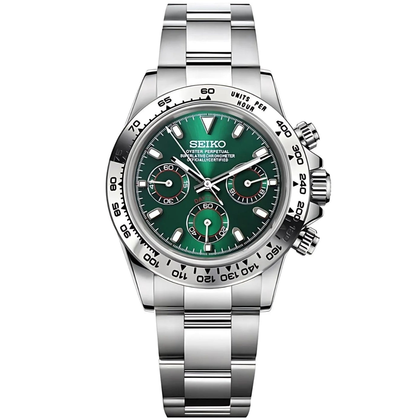 DAYTONA SEIKO MOD (SILVER GREEN)