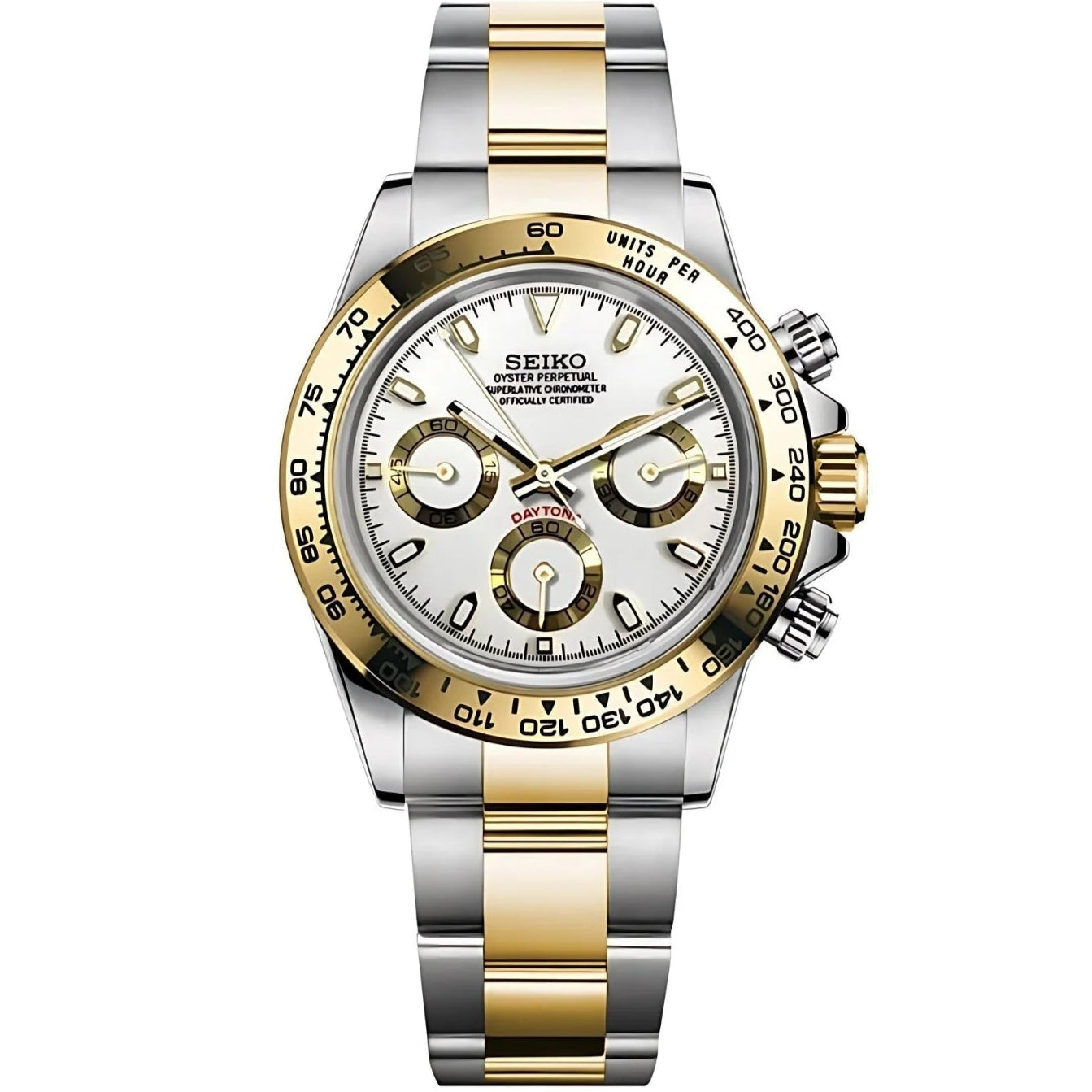DAYTONA SEIKO MOD (TWO TONE WHITE)