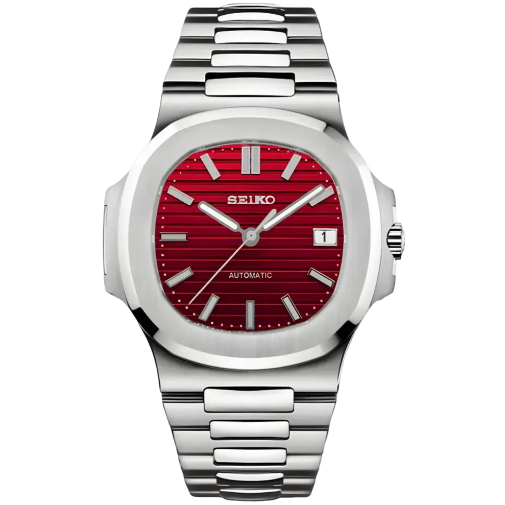 NAUTILUS SEIKO MOD CHERRY RED