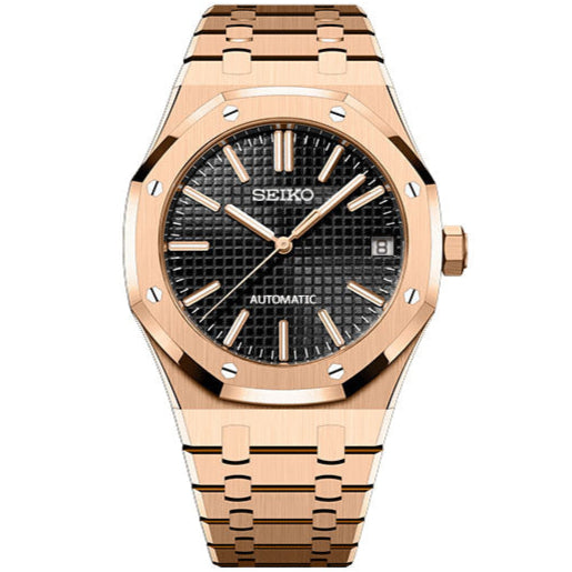 ROYAL OAK SEIKO MOD ROSE GOLD (BLACK)