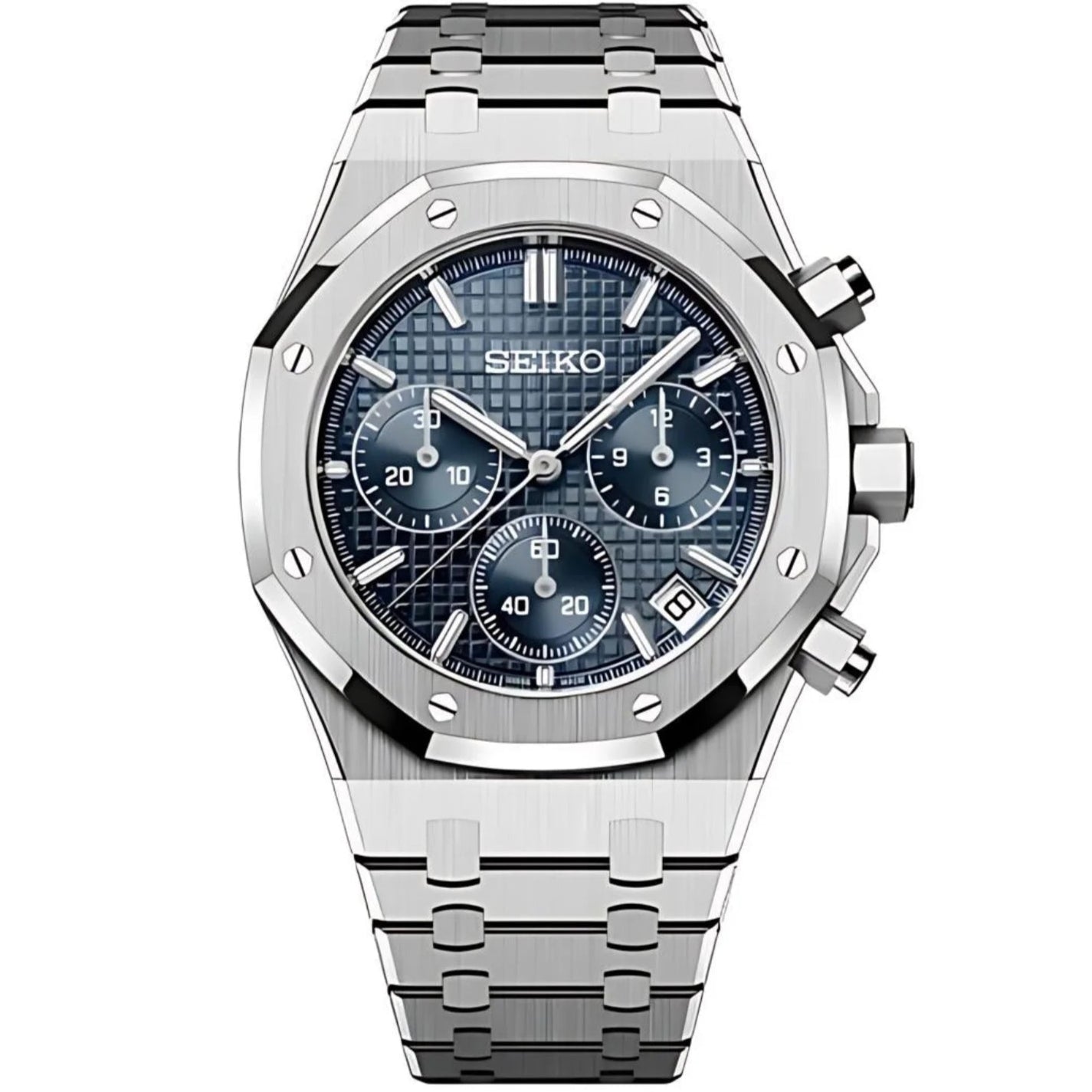 ROYAL OAK SEIKO MOD (BLUE CHRONOGRAPH)