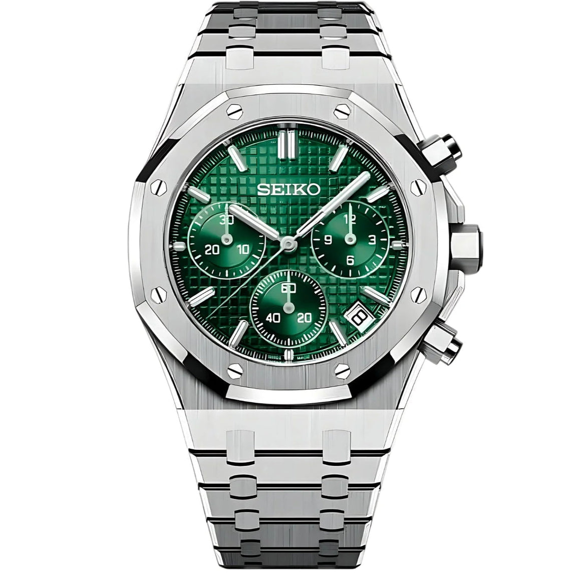 ROYAL OAK SEIKO MOD (GREEN CHRONOGRAPH)