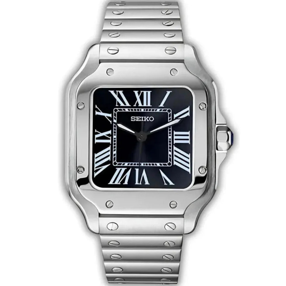 SANTOS SEIKO MOD (BLACK)
