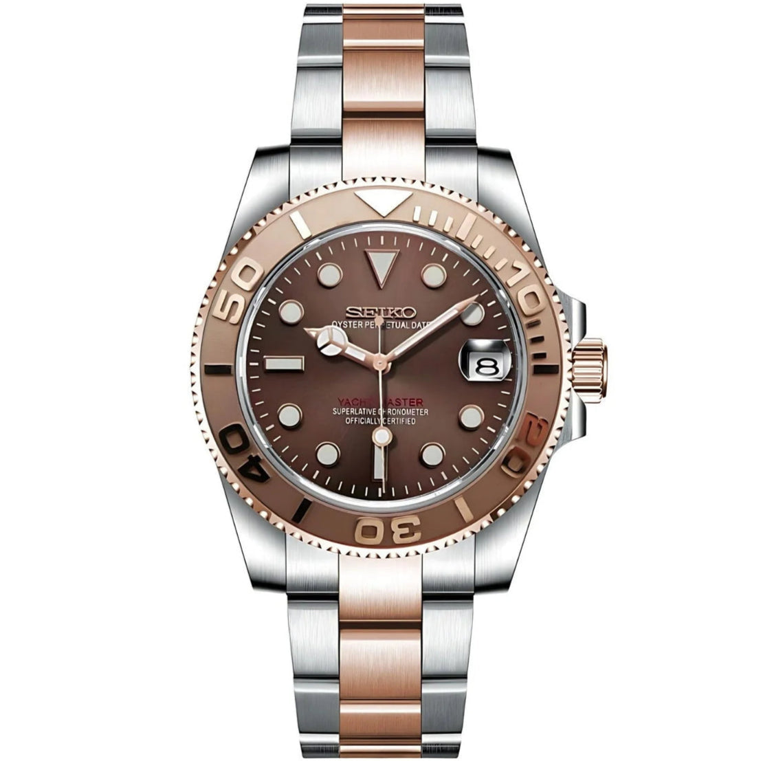 YACHTMASTER TWO TONE ROSE MOD