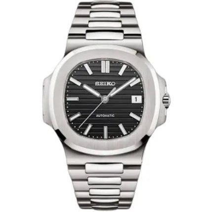 NAUTILUS SEIKO MOD (BLACK DIAL)