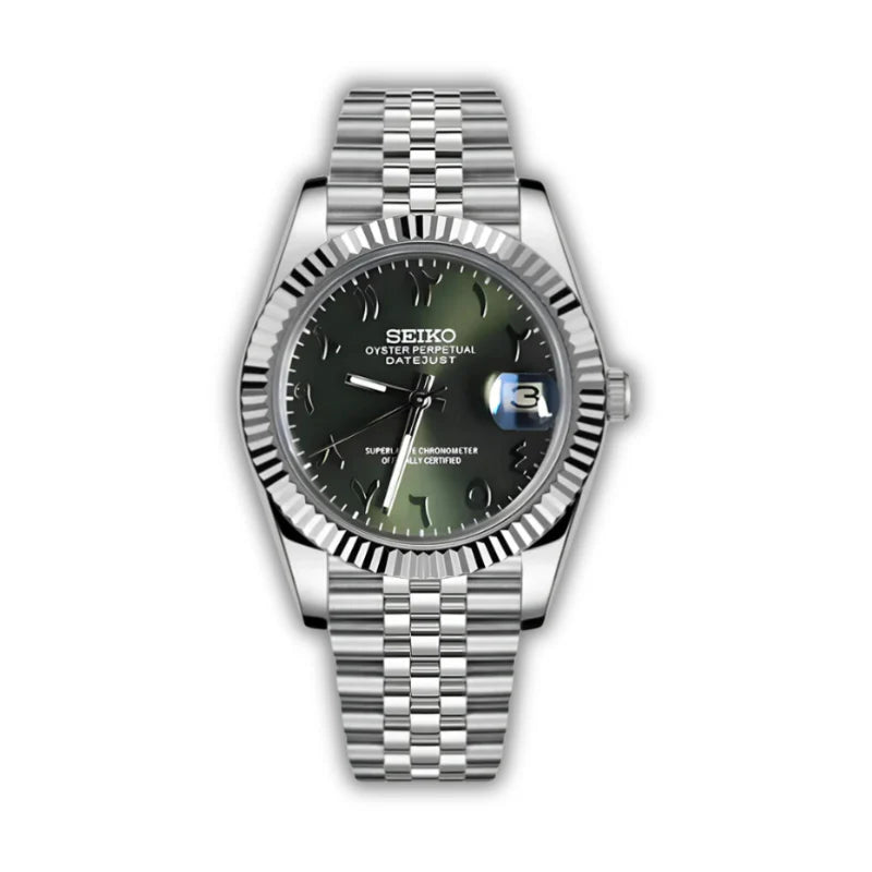 DATEJUST SEIKO MOD (ARABIC OLIVE DIAL)