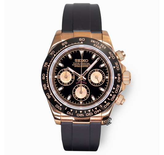 DAYTONA SEIKO MOD ROSE GOLD (BLACK)