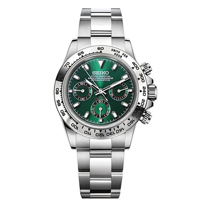 DAYTONA SEIKO MOD (SILVER GREEN)