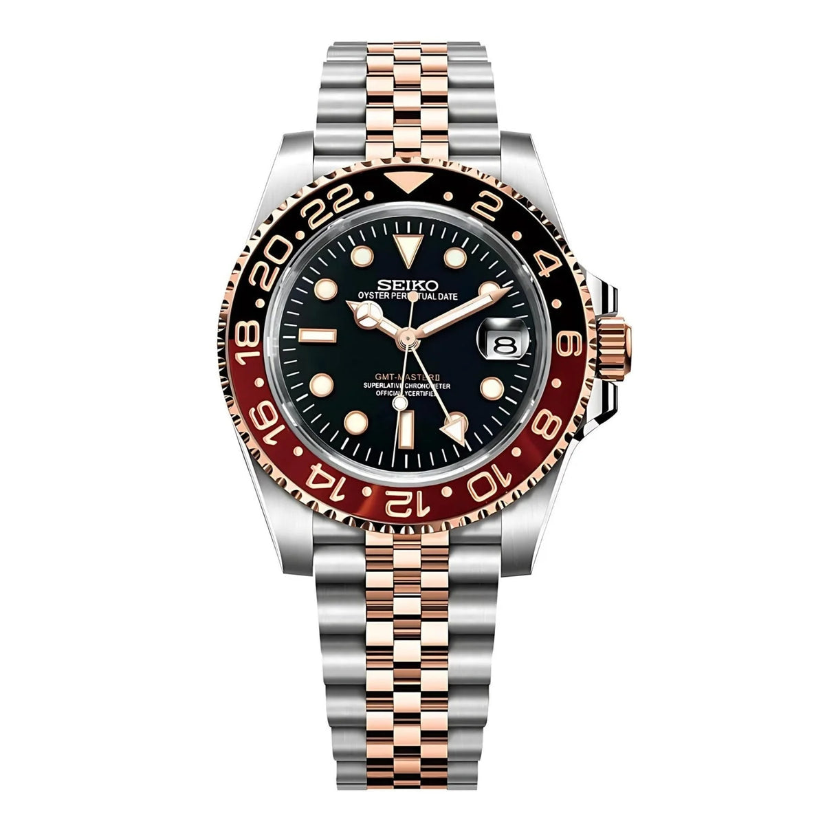 GMT SEIKO MOD TWO TONE ROOT BEER