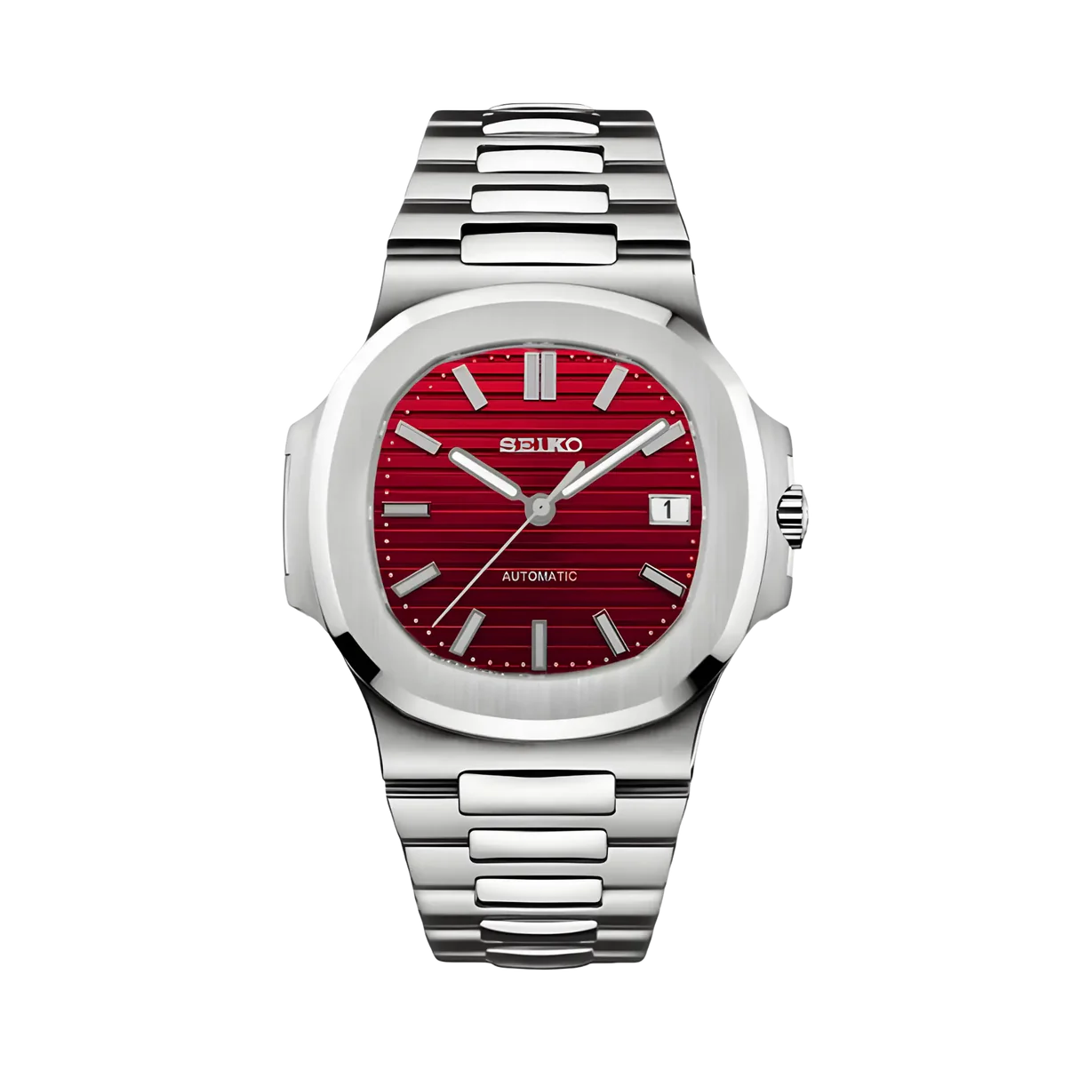 NAUTILUS SEIKO MOD CHERRY RED