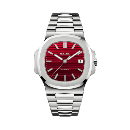 NAUTILUS SEIKO MOD CHERRY RED