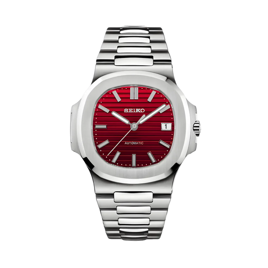 NAUTILUS SEIKO MOD CHERRY RED