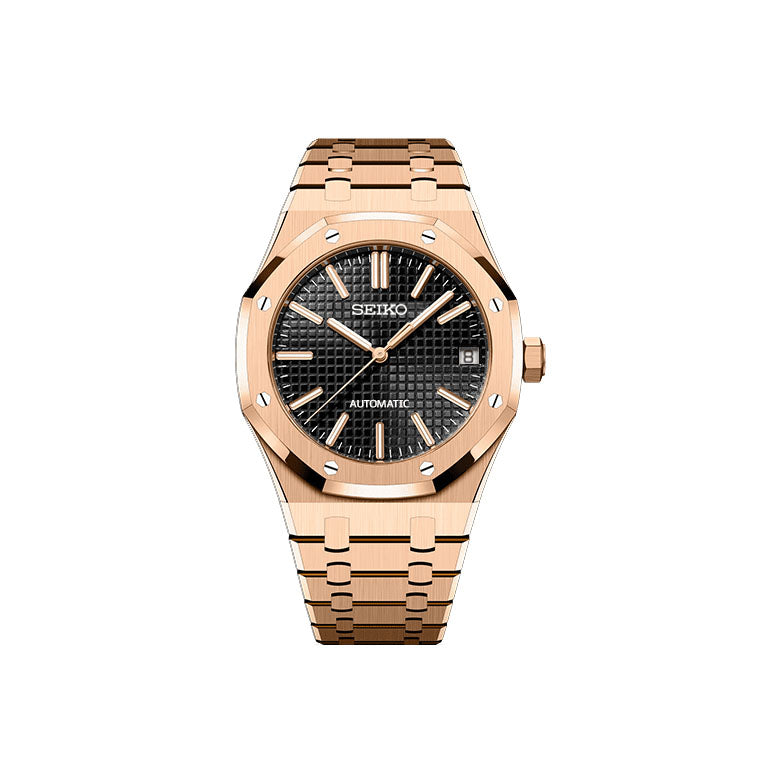 ROYAL OAK SEIKO MOD ROSE GOLD (BLACK)