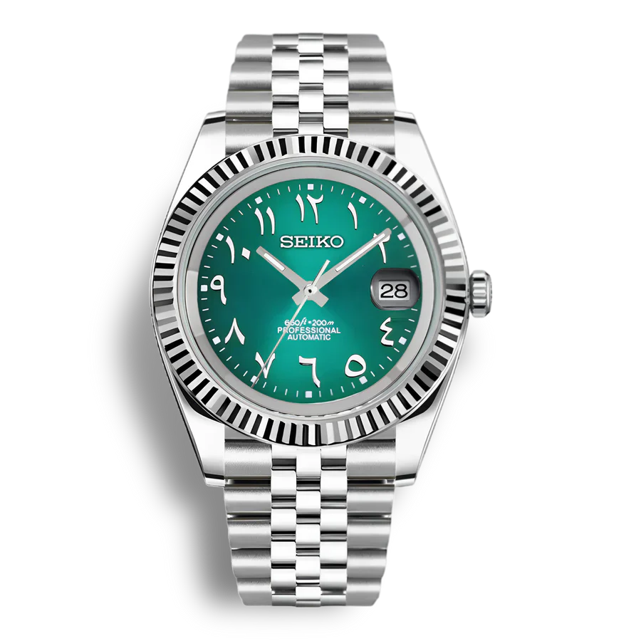 DATEJUST SEIKO MOD (ARABIC GREEN DIAL)