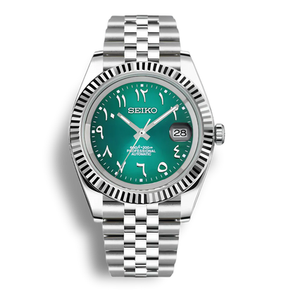 DATEJUST SEIKO MOD (ARABIC GREEN DIAL)